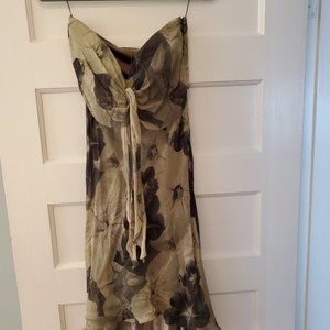 Green Floral Midi Dress